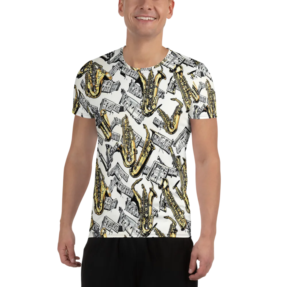 Brass And Cadence on Men's Athletic T-Shirt — Front