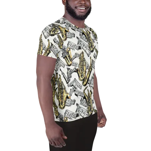 Brass And Cadence on a Men's Athletic T-Shirt