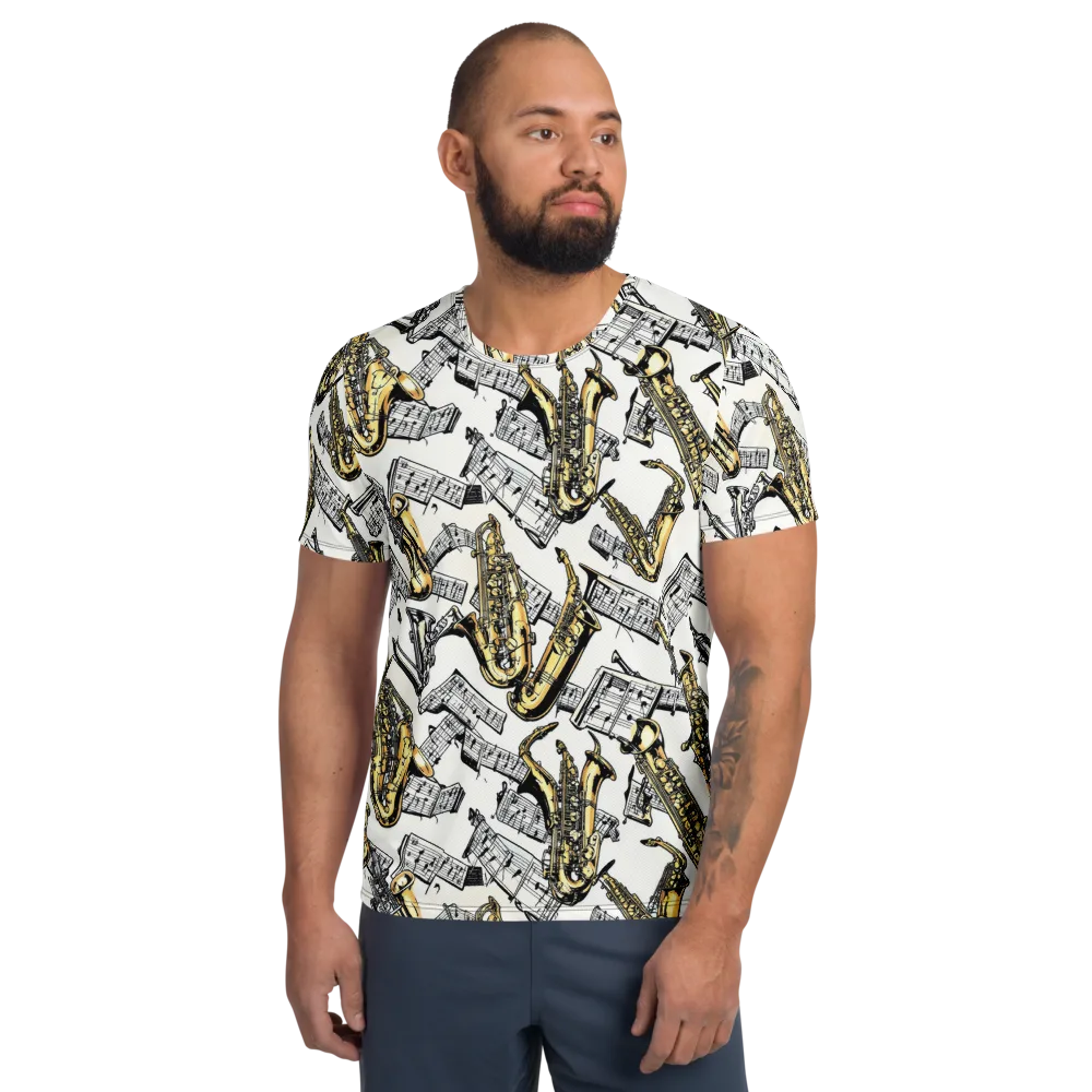 Brass And Cadence on Men's Athletic T-Shirt — Front