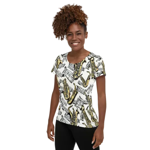 Brass And Cadence on a Women's Athletic T-Shirt