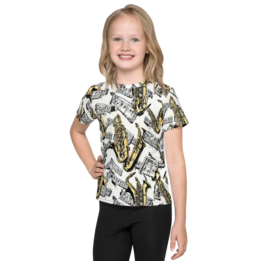Brass And Cadence on Kids Crew Neck T-Shirt — Front