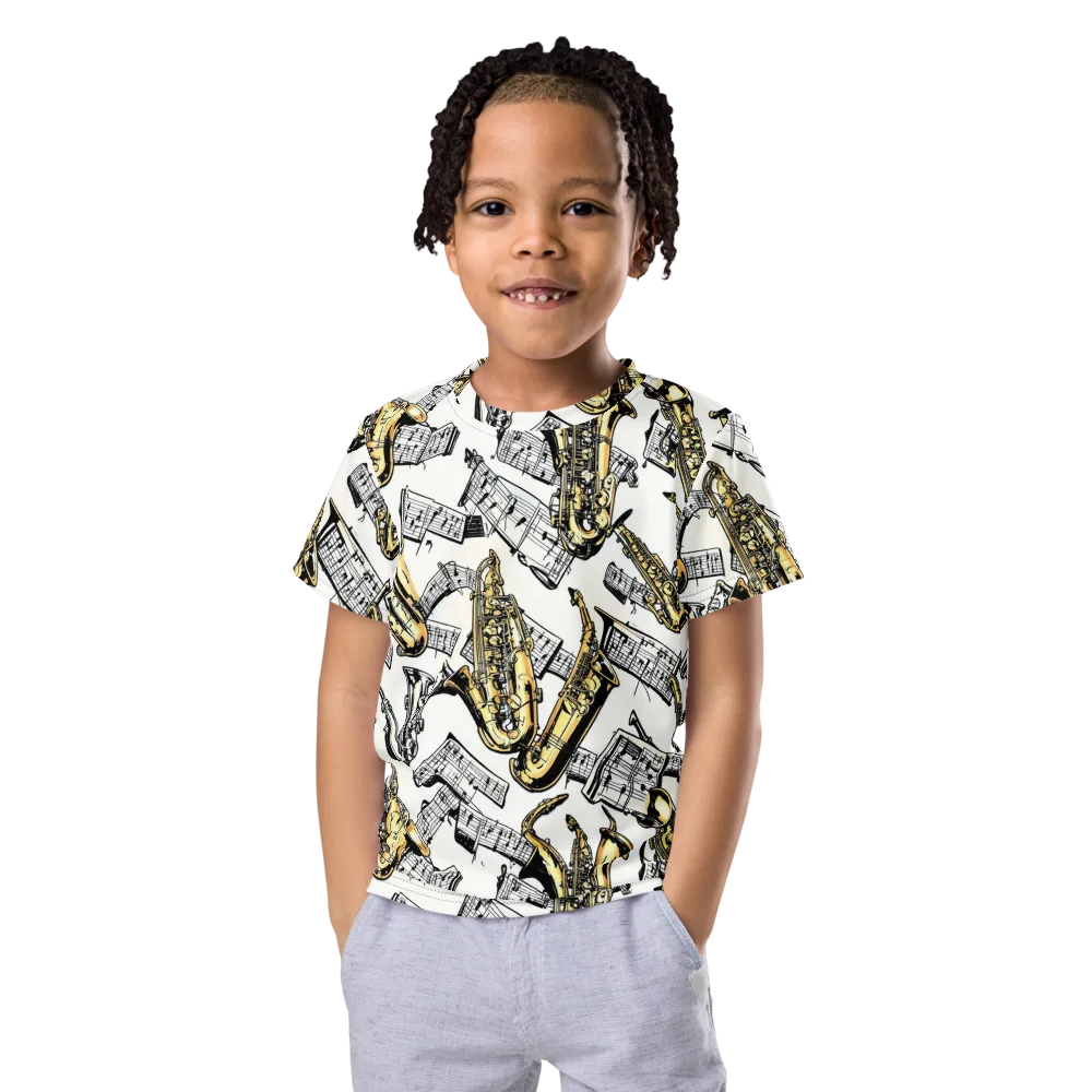 Brass And Cadence on Kids Crew Neck T-Shirt — Front