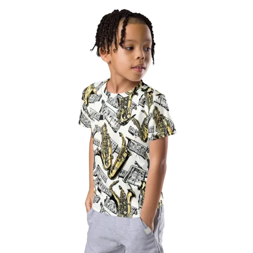 Brass And Cadence on a Kids Crew Neck T-Shirt