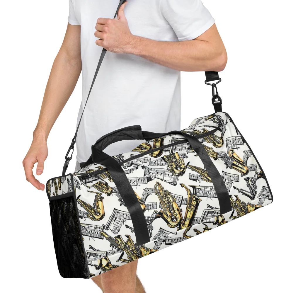 Brass And Cadence on Duffle Bag — Right Front