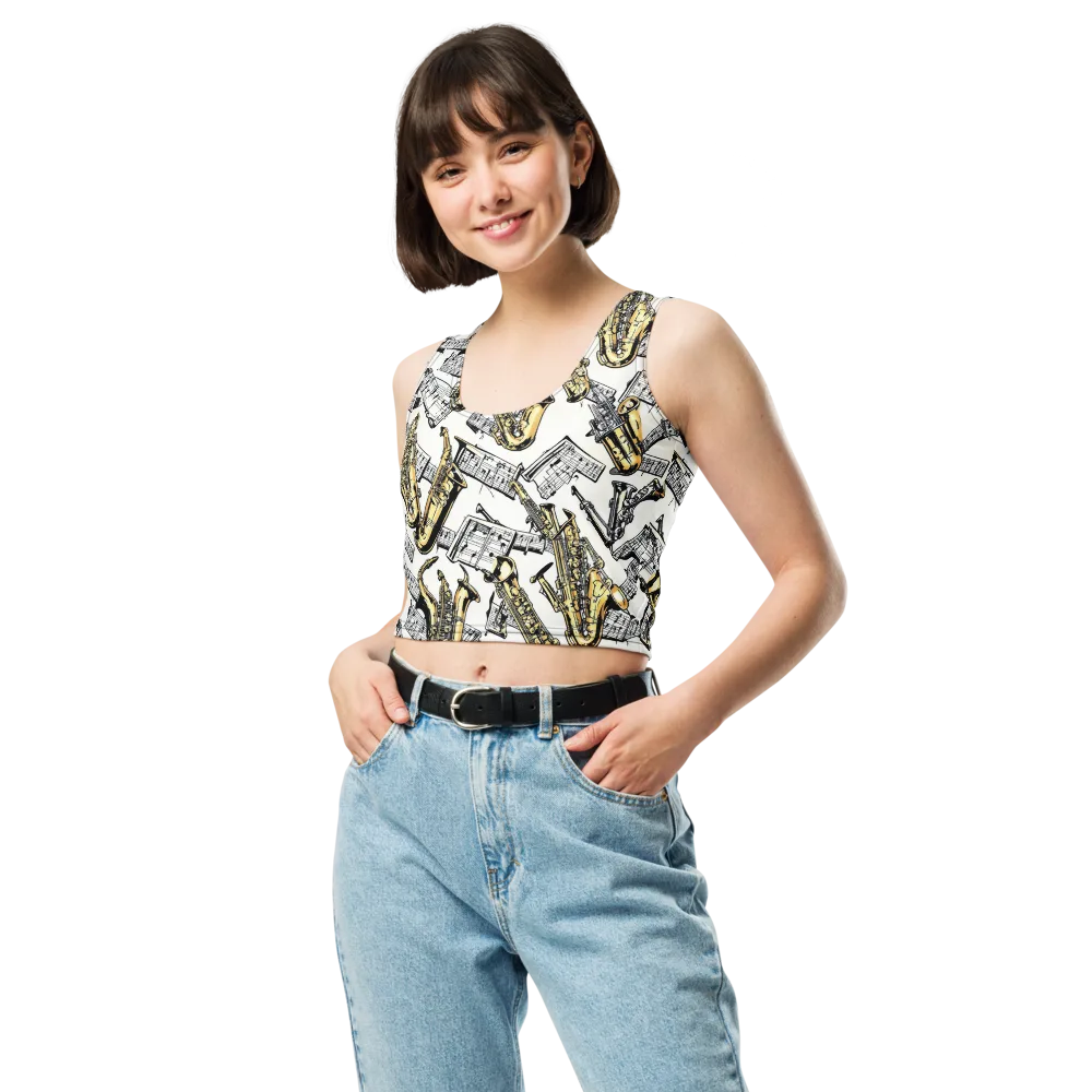Brass And Cadence on Crop Top — Front