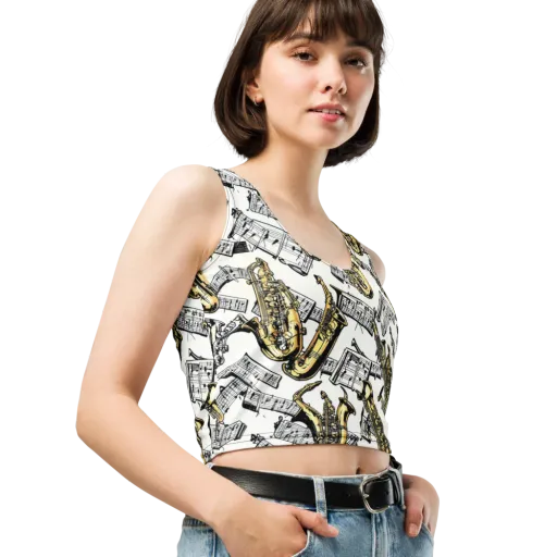 Brass And Cadence on a Crop Top
