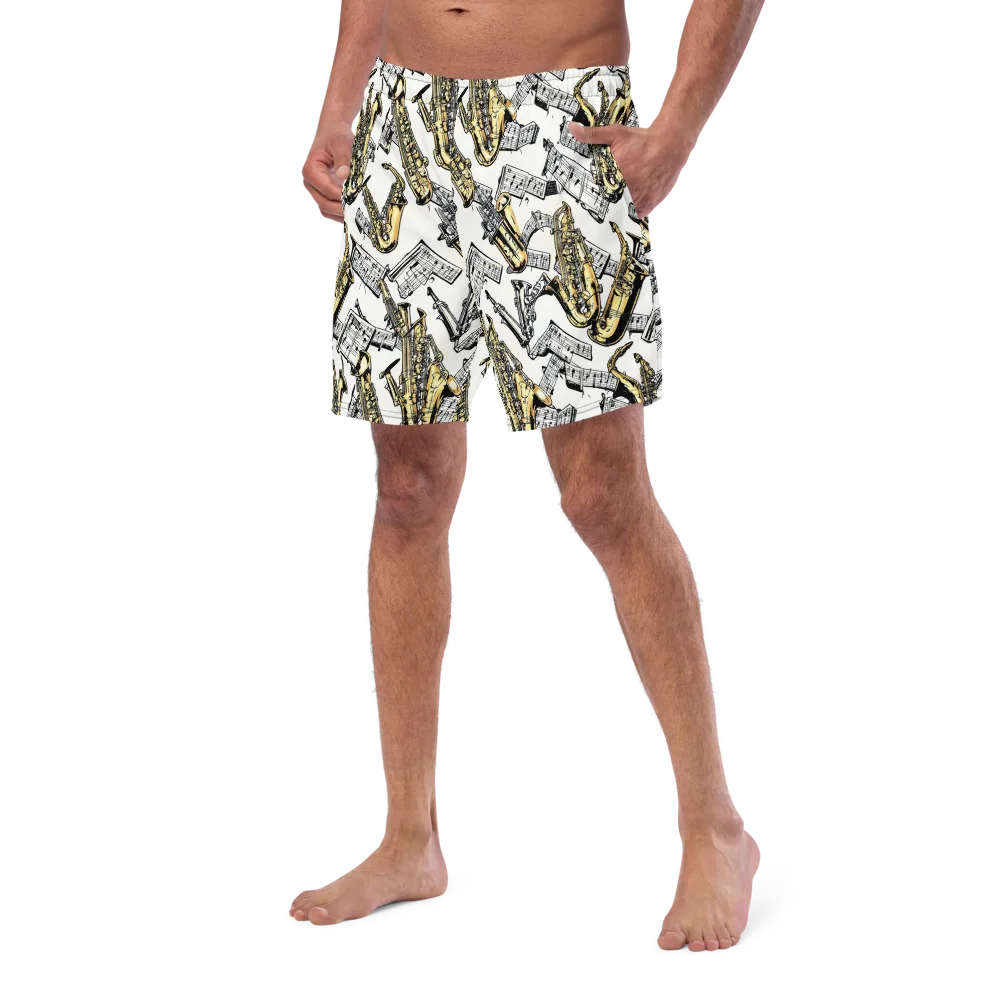 Brass And Cadence on Swim Trunks — Left Front