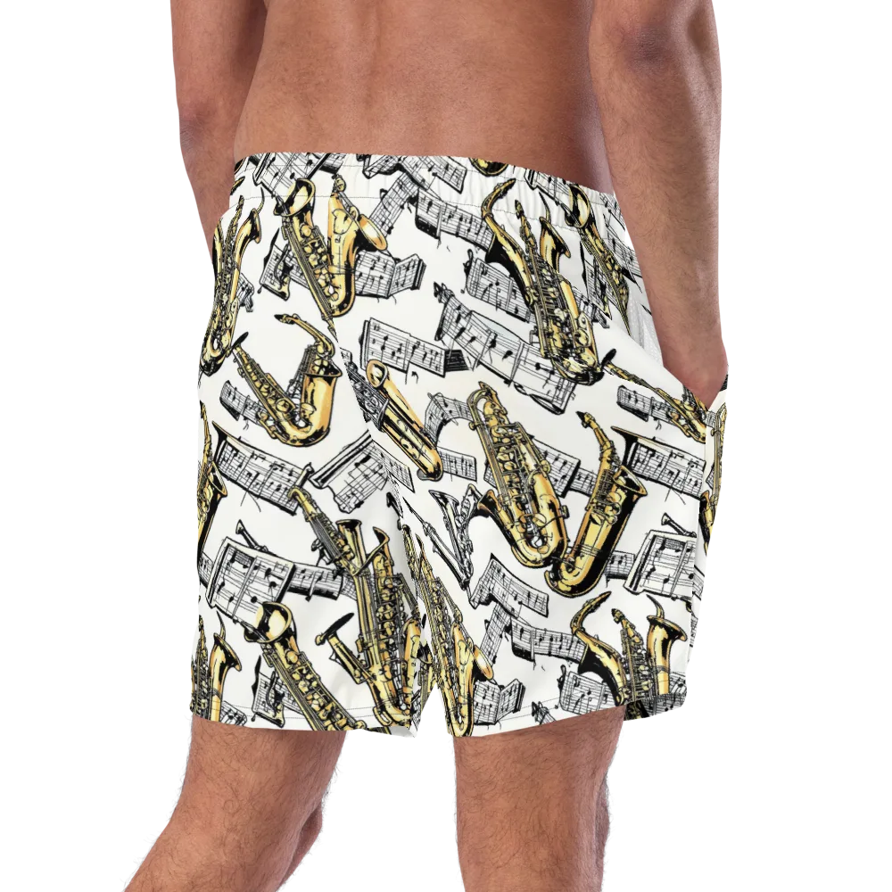 Brass And Cadence on Swim Trunks — Right Back