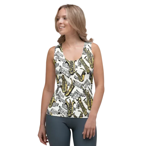 Brass And Cadence on a Women's Tank Top