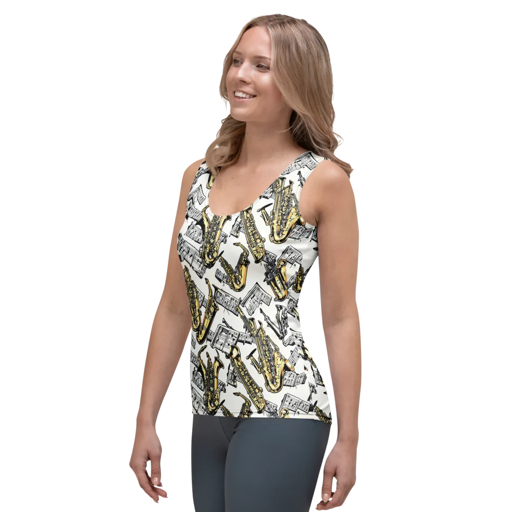 Brass And Cadence on Women's Tank Top — Left Front
