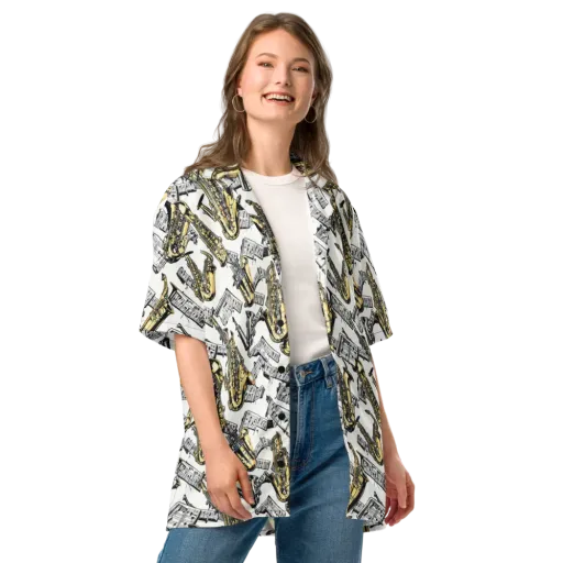 Brass And Cadence on a Button Shirt