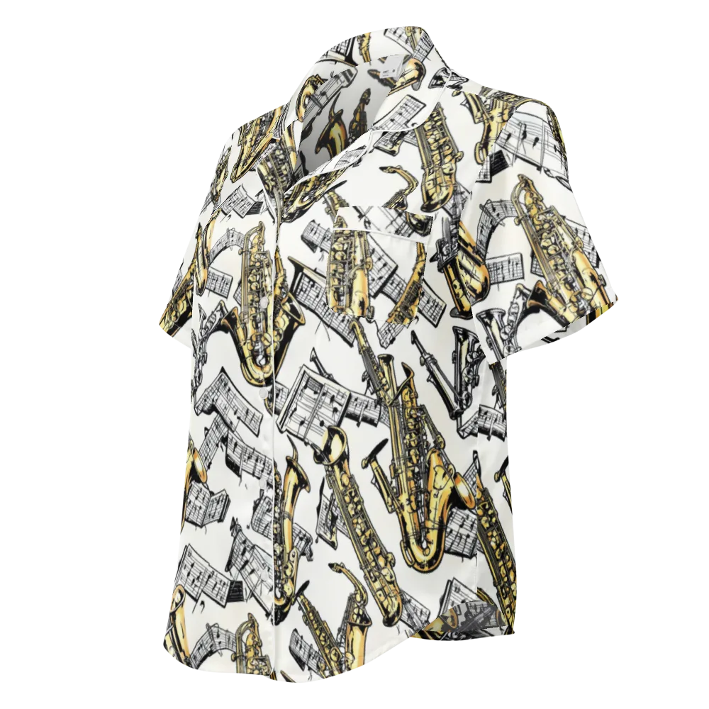 Brass And Cadence on Women's Short Sleeve Pajama Top — Left Front