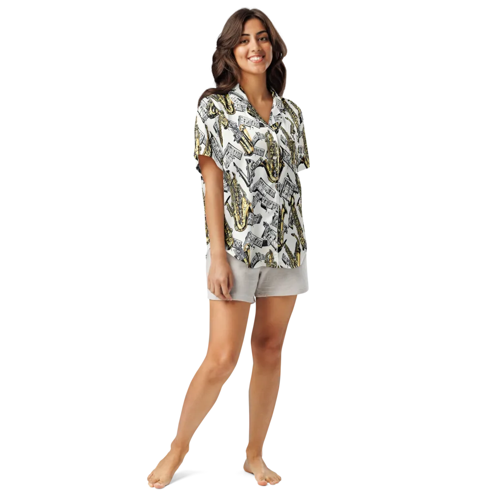 Brass And Cadence on Women's Short Sleeve Pajama Top — Front