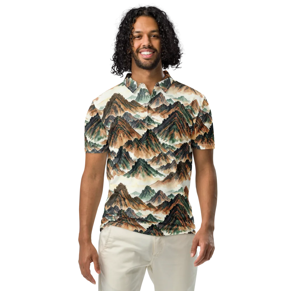 Cloudline Ascent on Men's Slim Fit Polo Shirt — Front