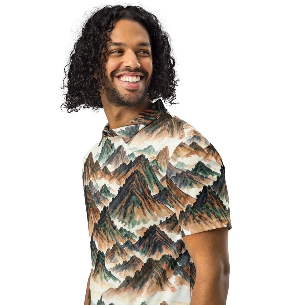 Cloudline Ascent on Men's Slim Fit Polo Shirt — Left Front