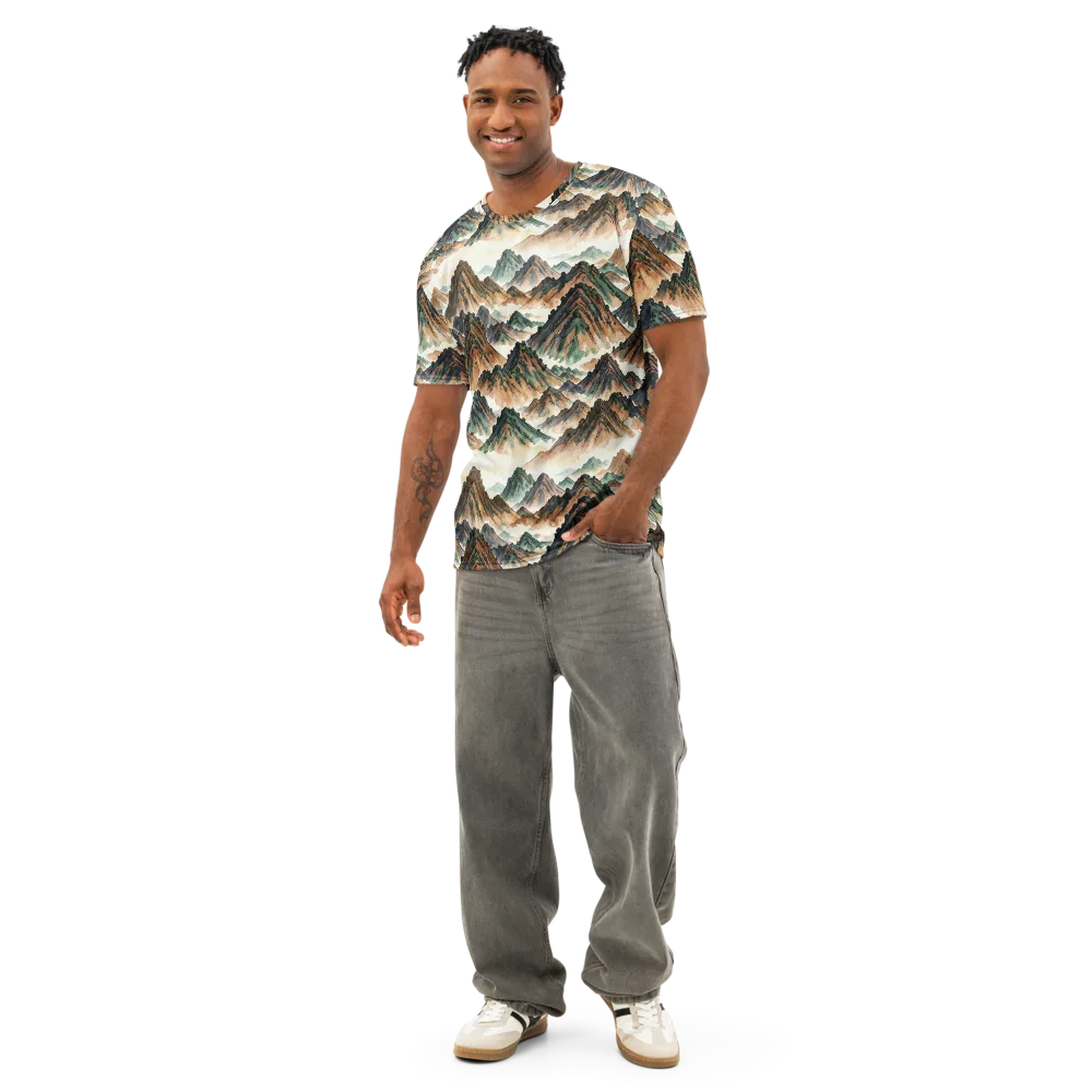 Cloudline Ascent on Men's Cotton Crew Neck T-Shirt — Front