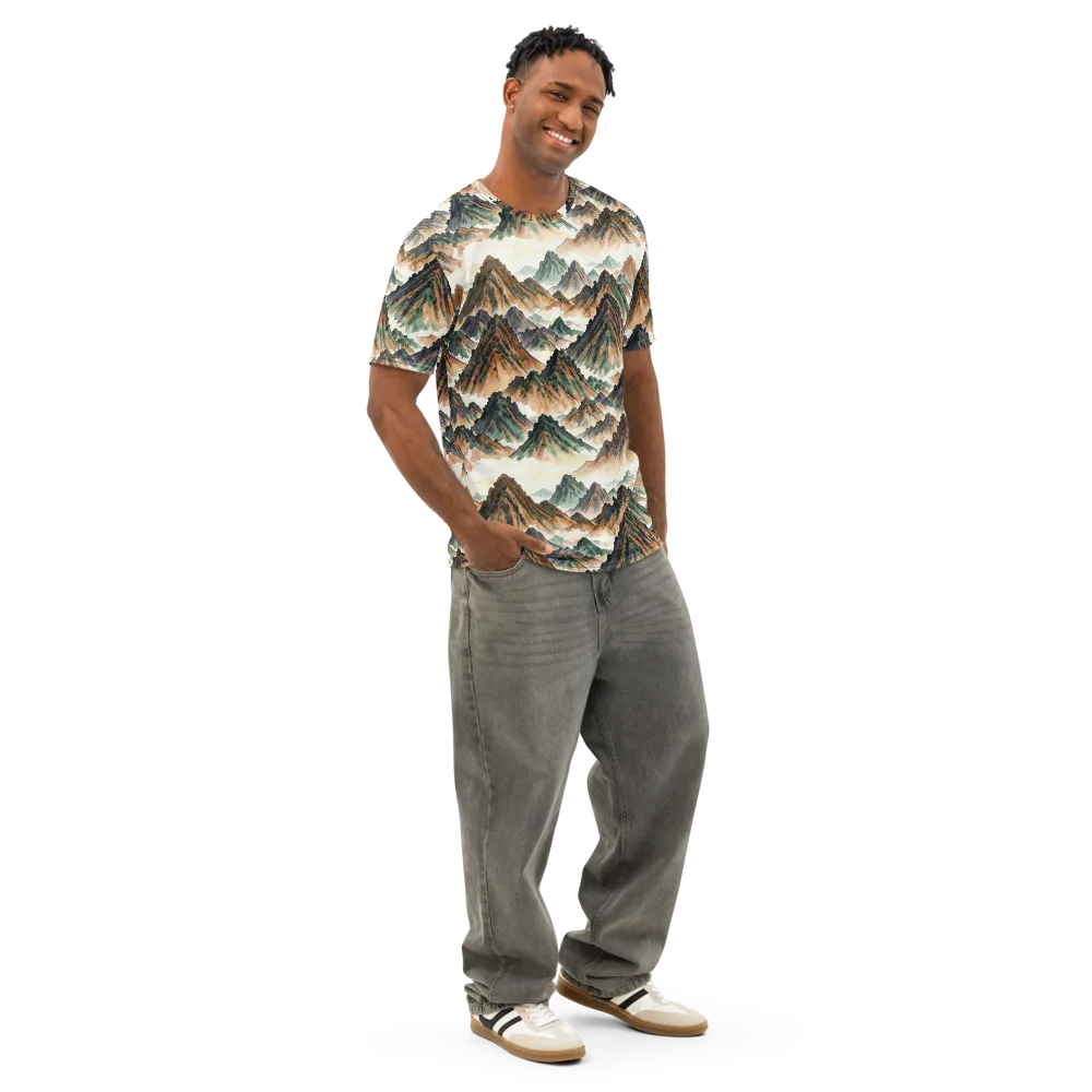 Cloudline Ascent on Men's Cotton Crew Neck T-Shirt — Right Front