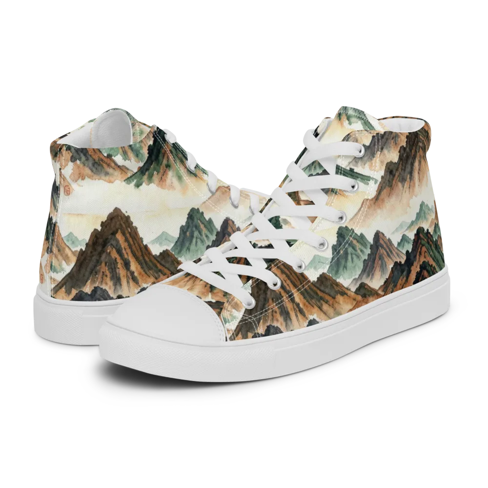 Cloudline Ascent on Men's High Top Canvas Shoes — Left