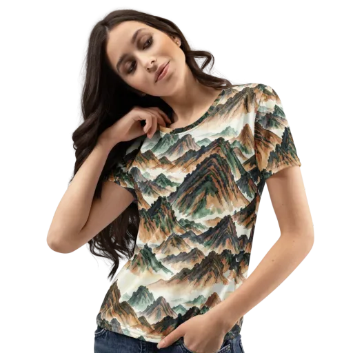 Cloudline Ascent on a Women's Crew Neck T-Shirt