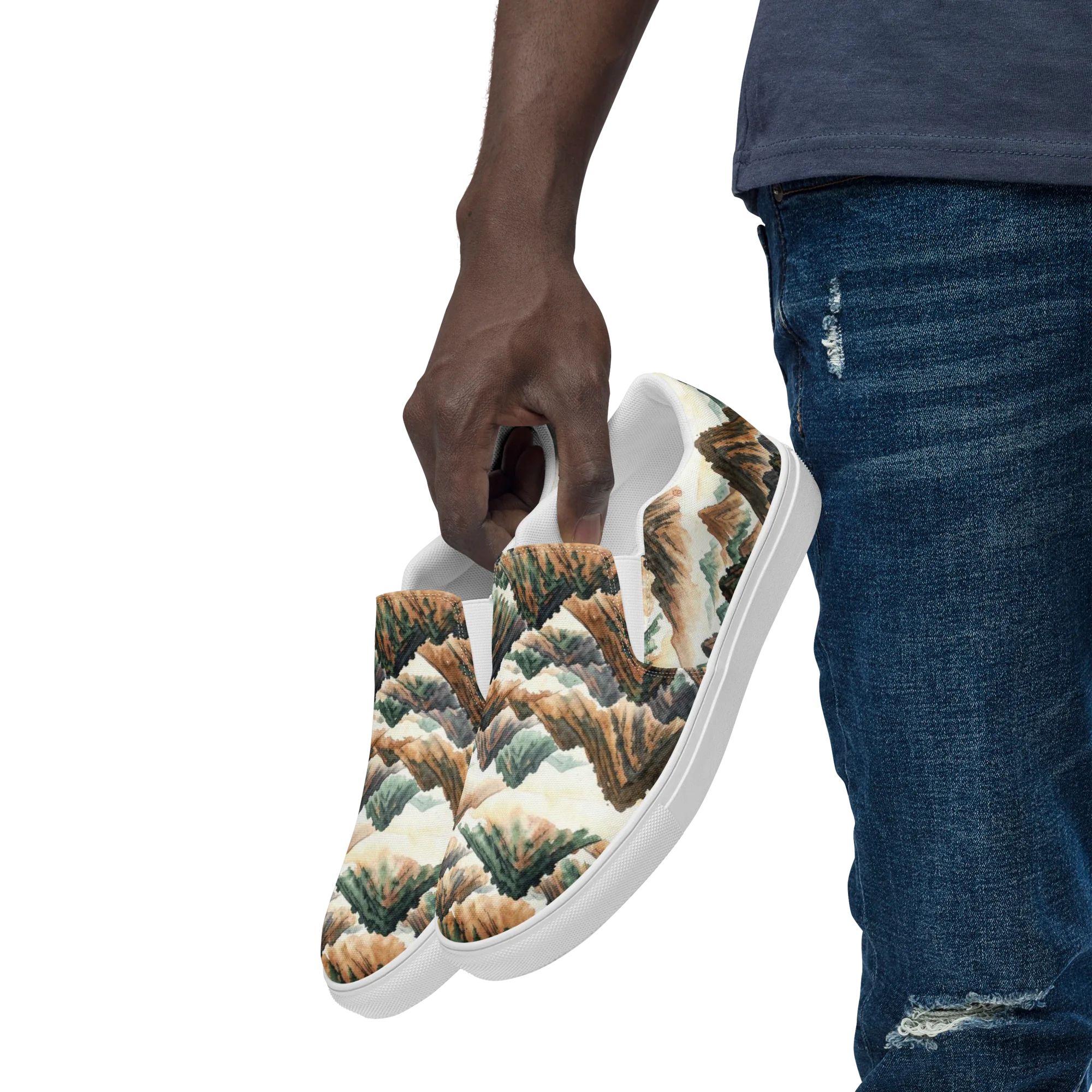 Cloudline Ascent on Men's Slip-On Canvas Shoes — Left Front