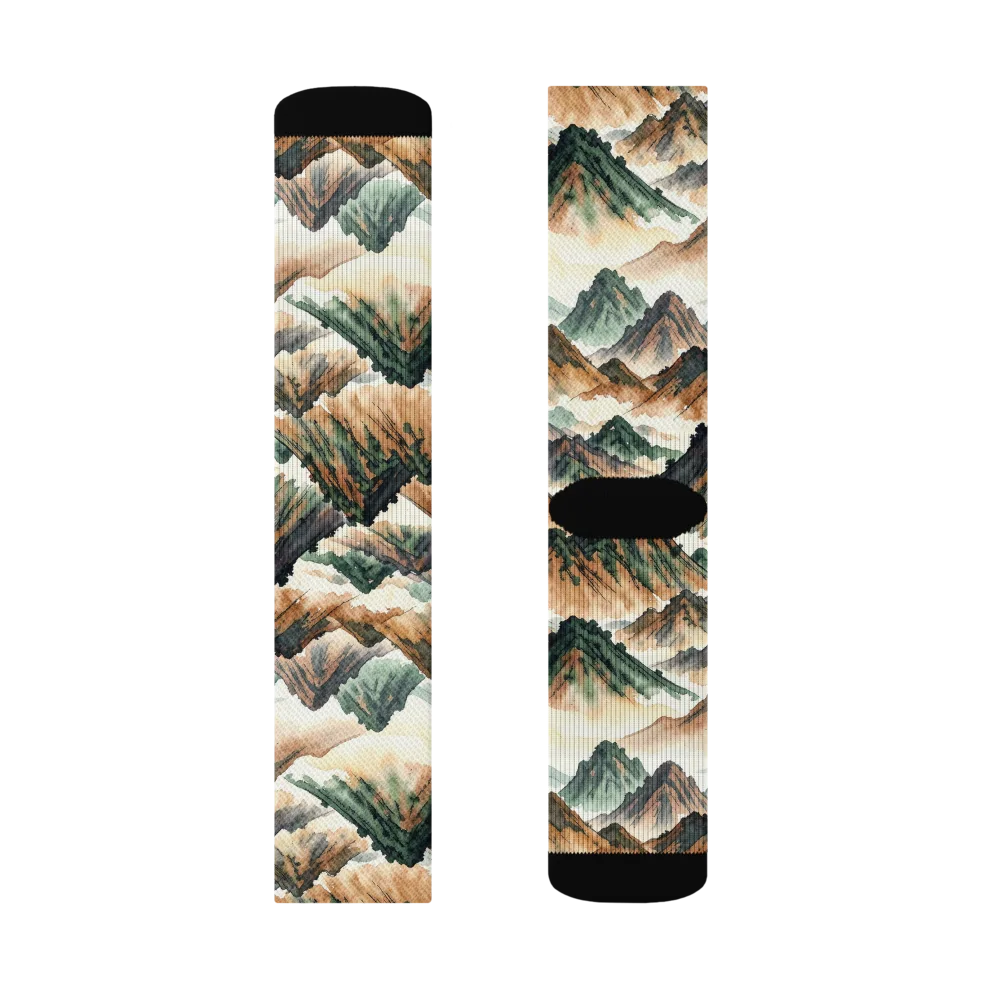 Cloudline Ascent on Socks — Left Sock