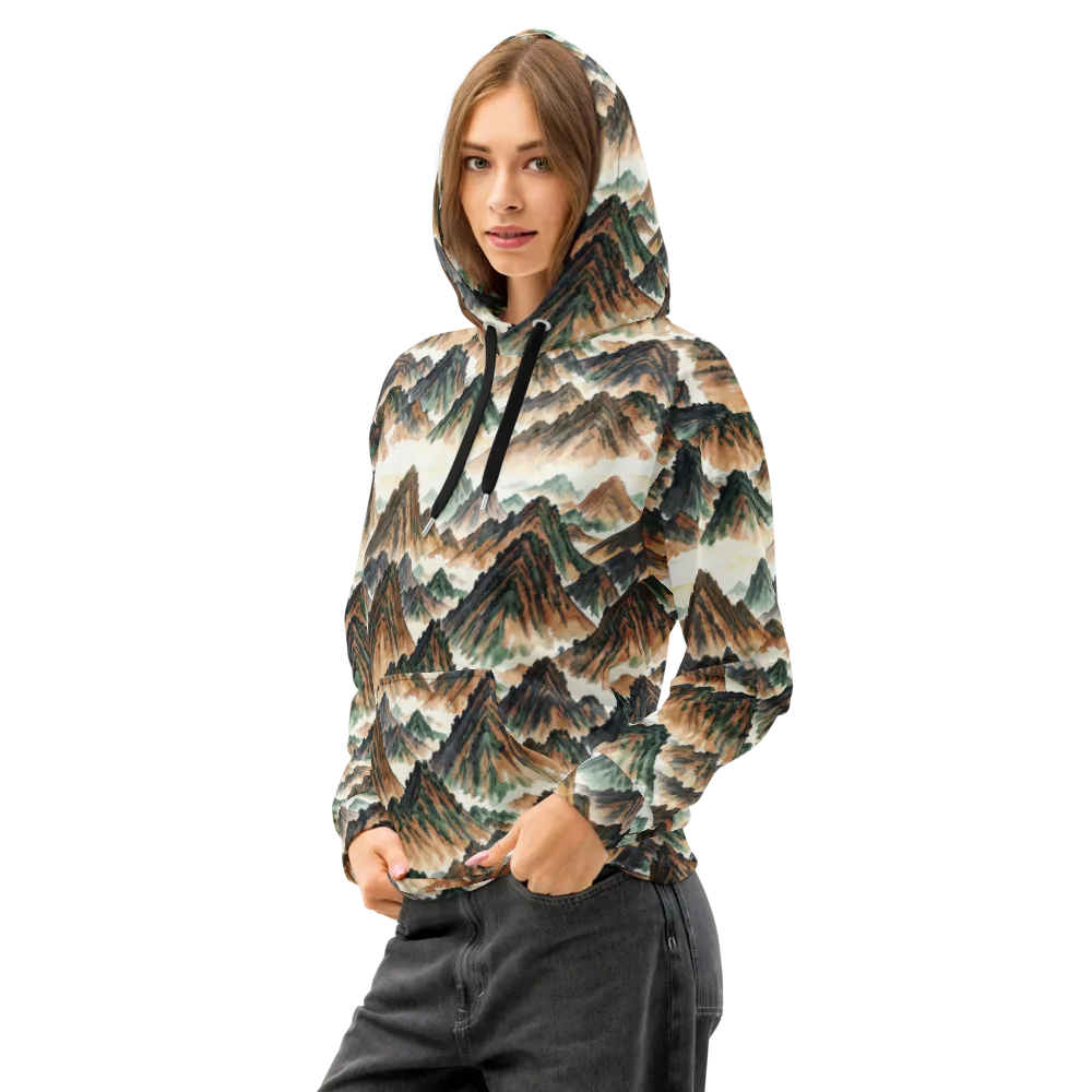 Cloudline Ascent on Cotton Hoodie — Left Front