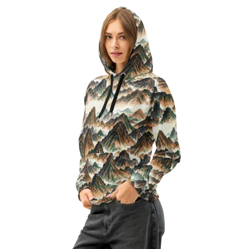 Cloudline Ascent on a Cotton Hoodie