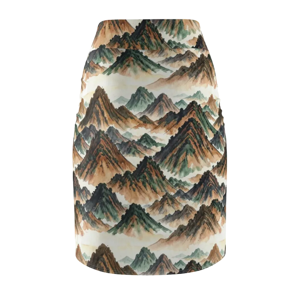Cloudline Ascent on Pencil Skirt — Back