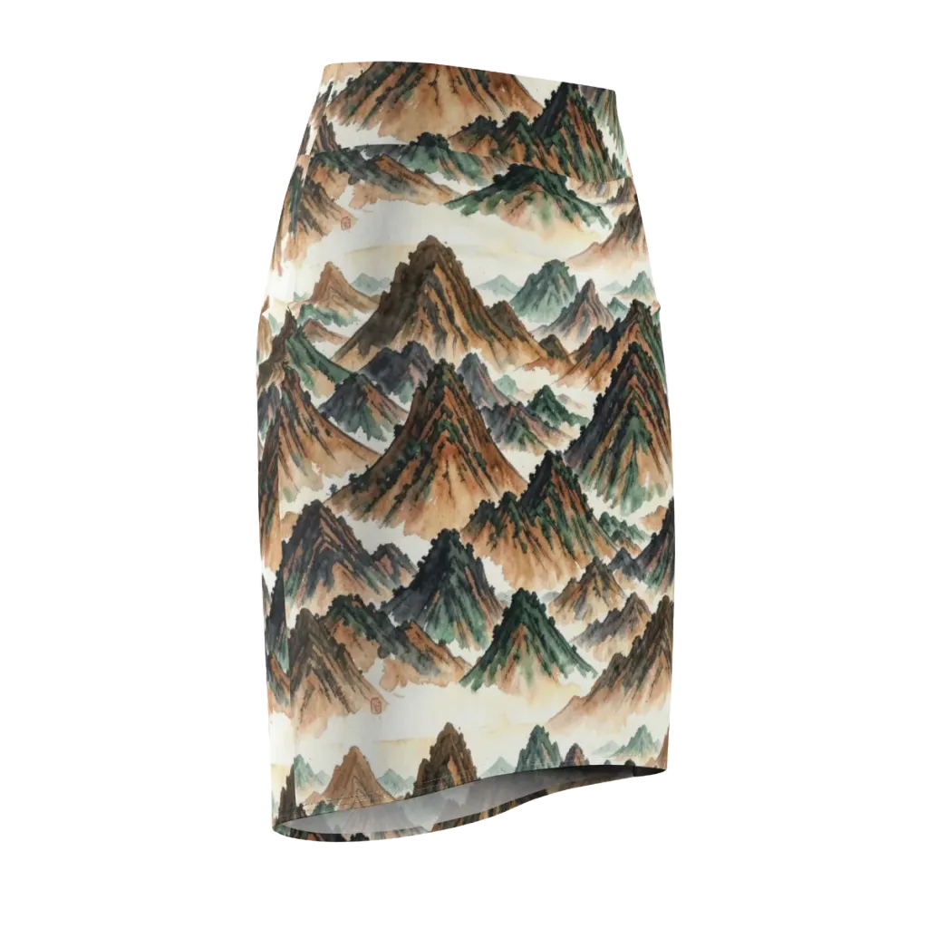 Cloudline Ascent on Pencil Skirt — Front Side