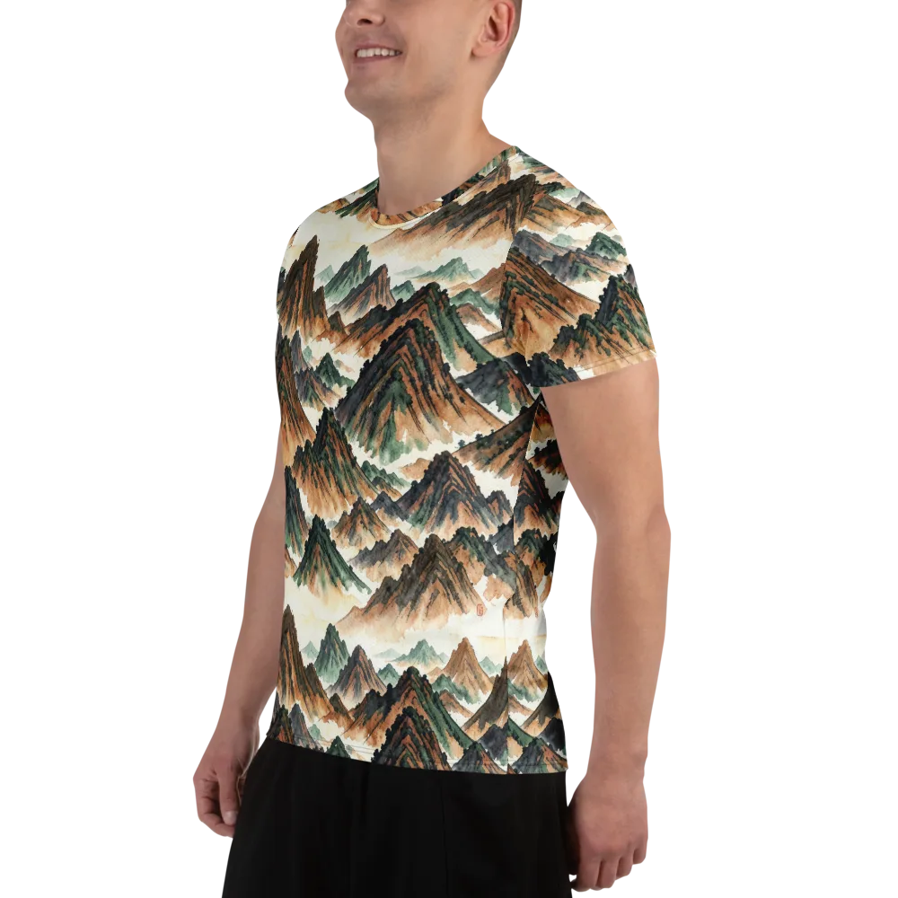Cloudline Ascent on Men's Athletic T-Shirt — Left
