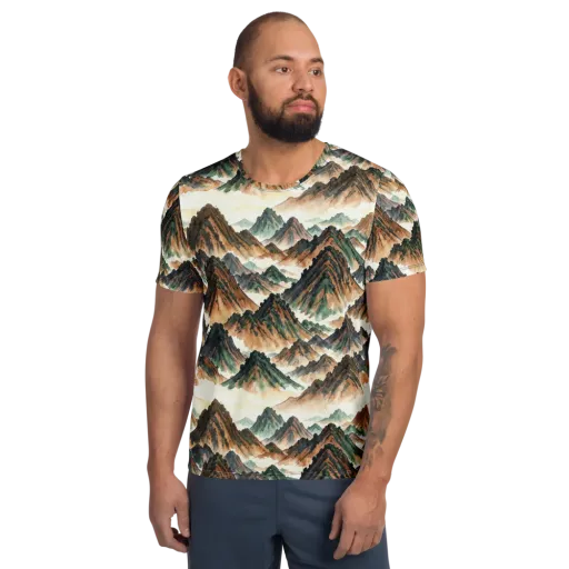 Cloudline Ascent on a Men's Athletic T-Shirt