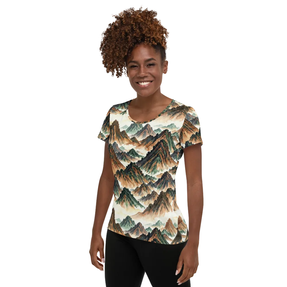 Cloudline Ascent on Women's Athletic T-Shirt — Left