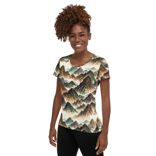 Cloudline Ascent on a Women's Athletic T-Shirt