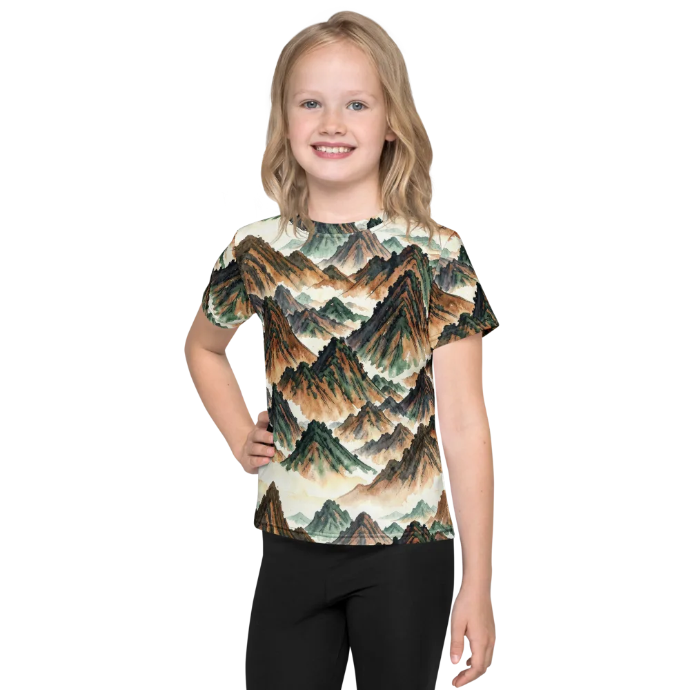 Cloudline Ascent on Kids Crew Neck T-Shirt — Front