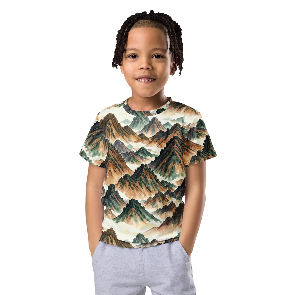 Cloudline Ascent on Kids Crew Neck T-Shirt — Front
