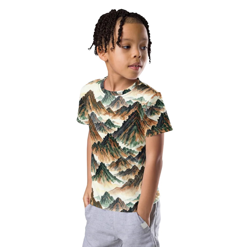 Cloudline Ascent on Kids Crew Neck T-Shirt — Left Front