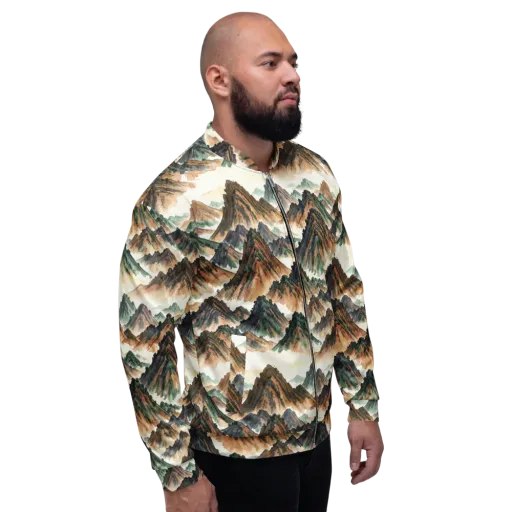 Cloudline Ascent on a Bomber Jacket