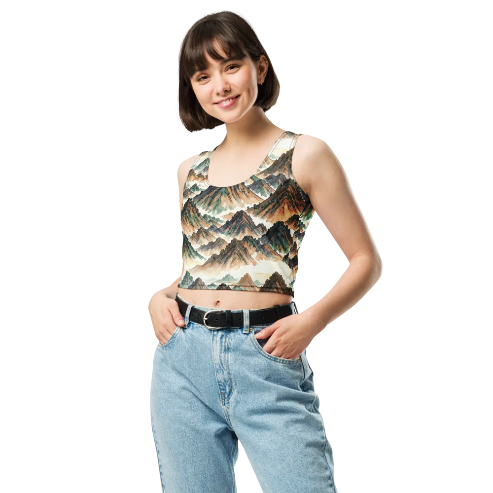 Cloudline Ascent on Crop Top — Front