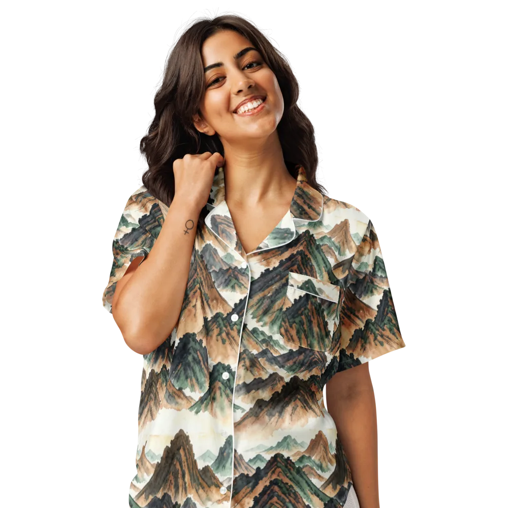Cloudline Ascent on Women's Short Sleeve Pajama Top — Front