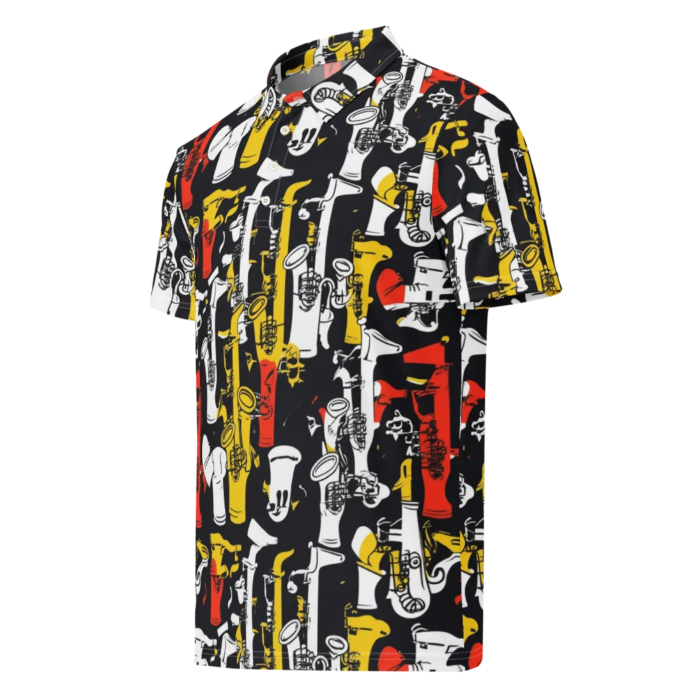 Brassline Riot on Men's Slim Fit Polo Shirt — Left Front