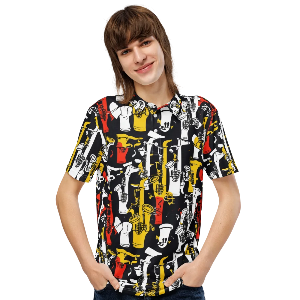 Brassline Riot on Men's Slim Fit Polo Shirt — Front
