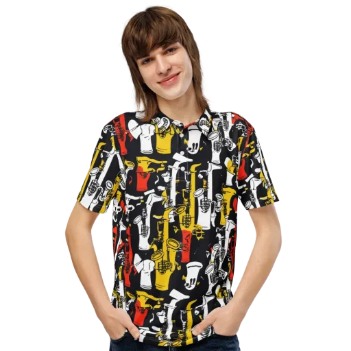 Brassline Riot on a Men's Slim Fit Polo Shirt
