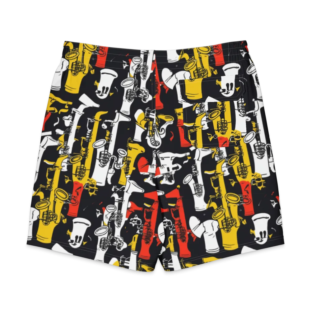Brassline Riot on Men's Board Shorts — Back