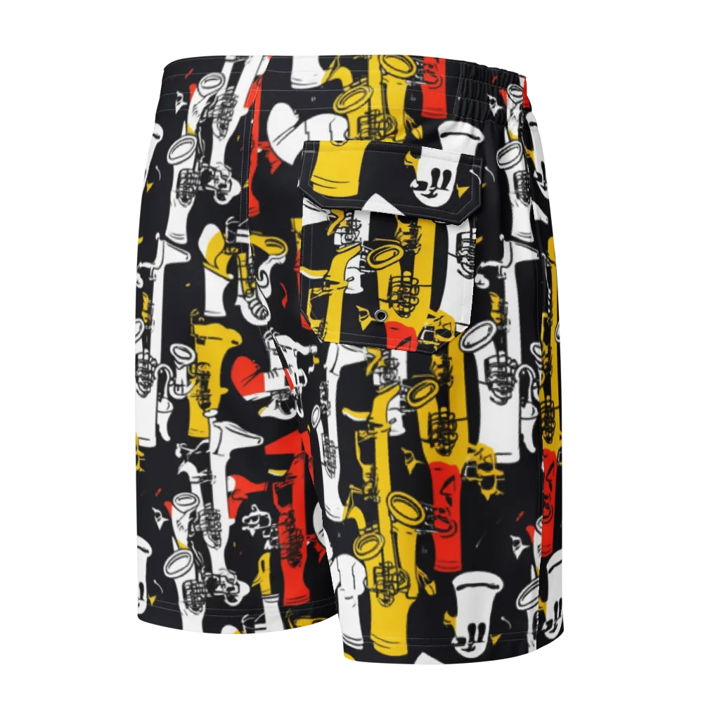 Brassline Riot on Men's Board Shorts — Back