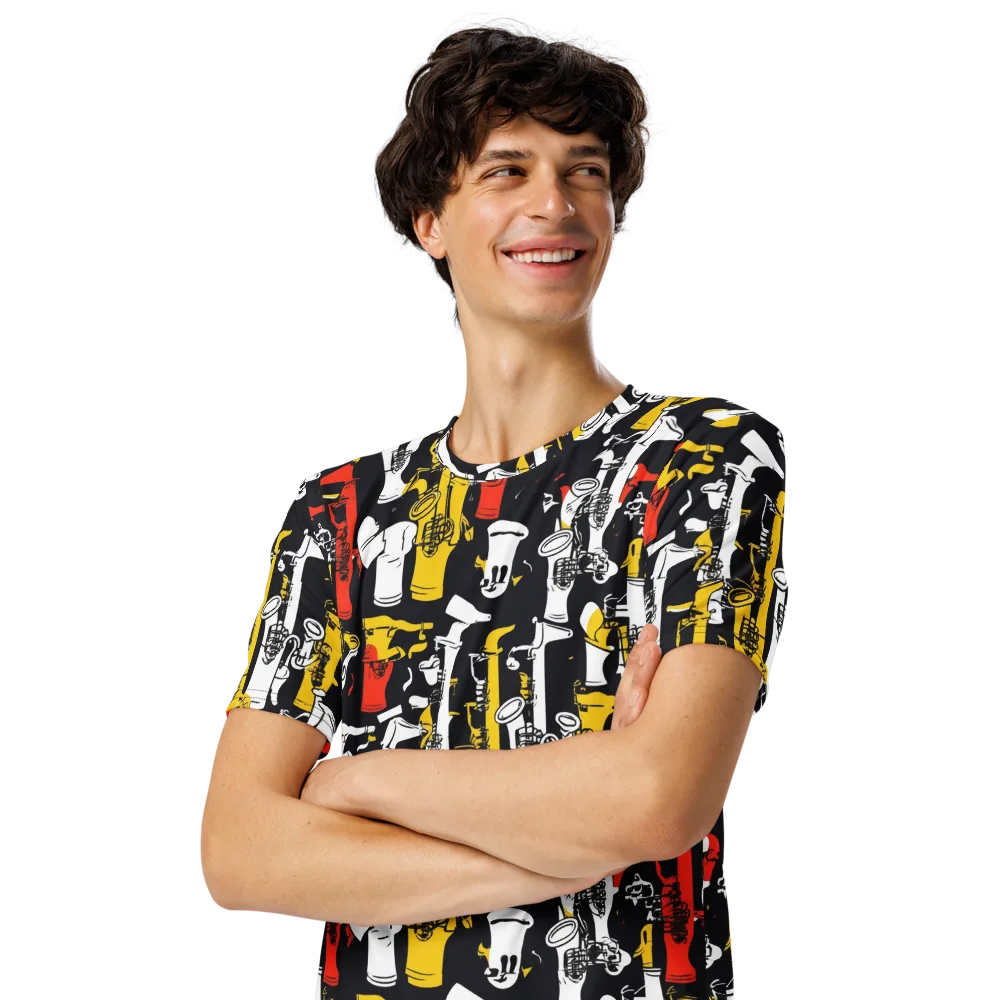 Brassline Riot on Men's Crew Neck T-Shirt — Left Front