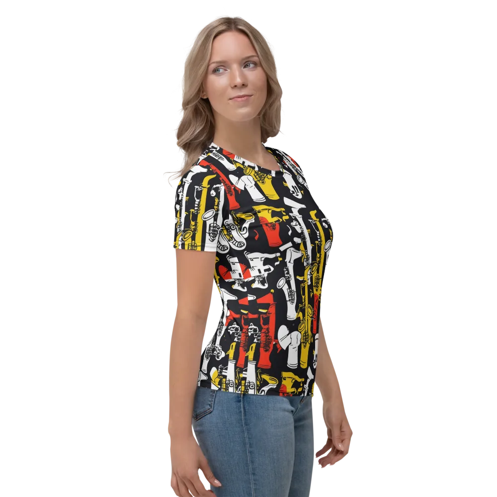 Brassline Riot on Women's Crew Neck T-Shirt — Right
