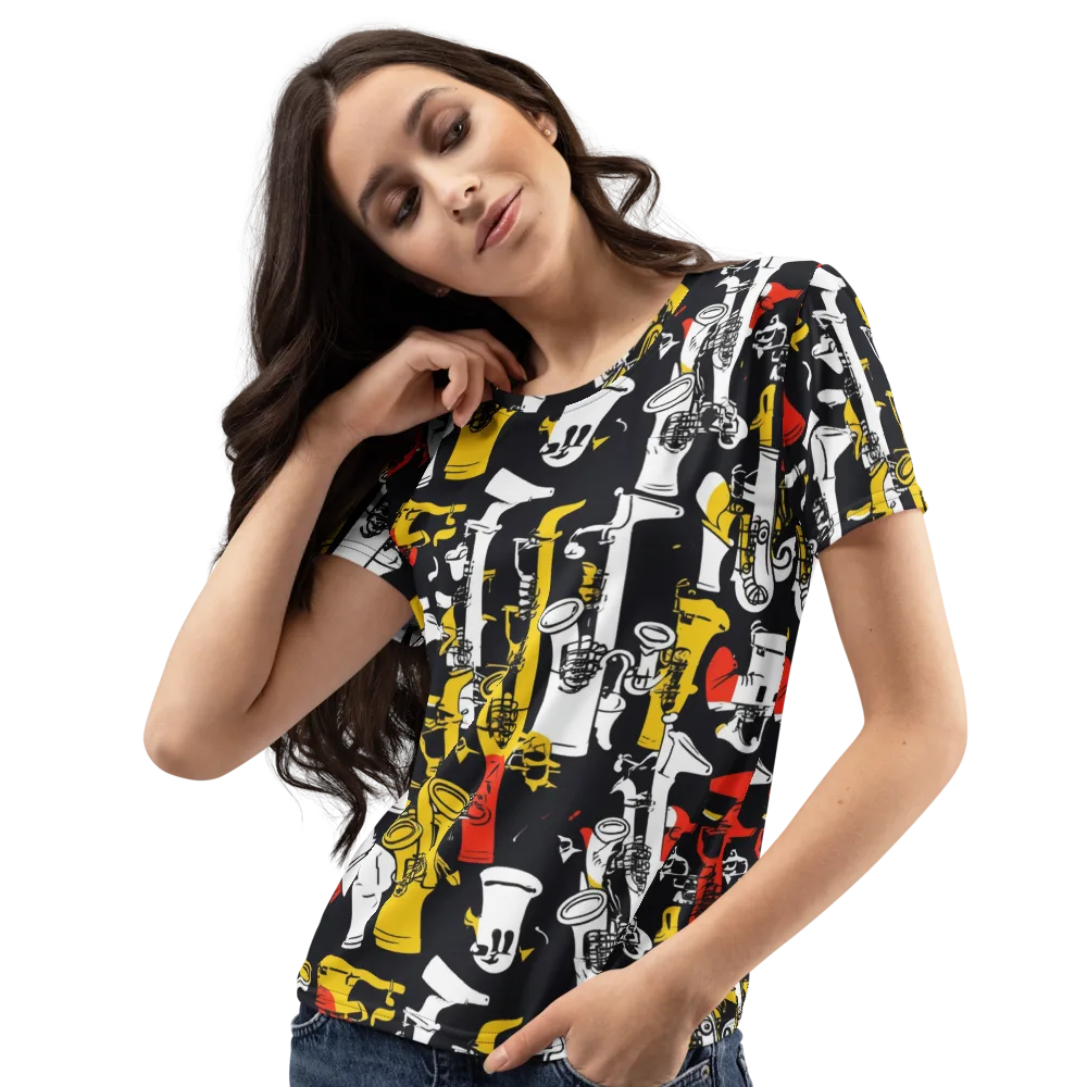 Brassline Riot on Women's Crew Neck T-Shirt — Left Front