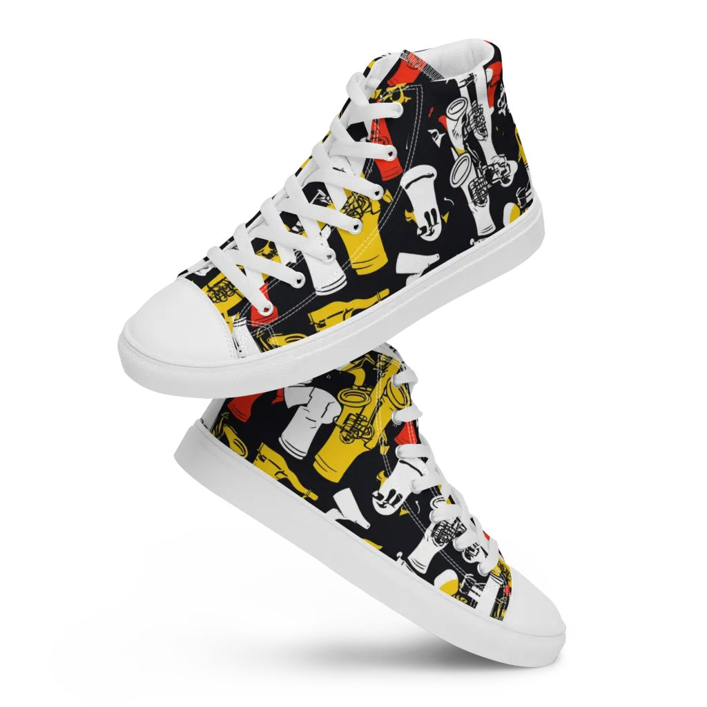 Brassline Riot on Women's High Top Canvas Shoes — Front