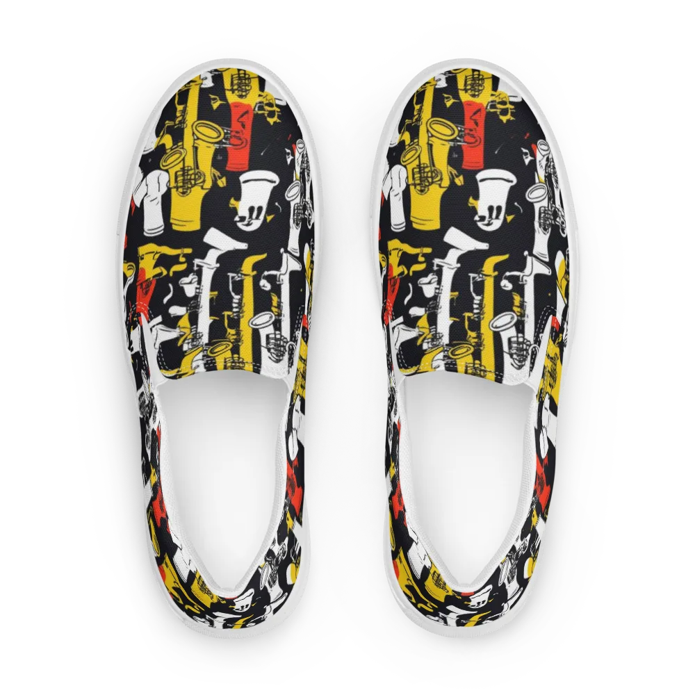 Brassline Riot on Men's Slip-On Canvas Shoes — Front