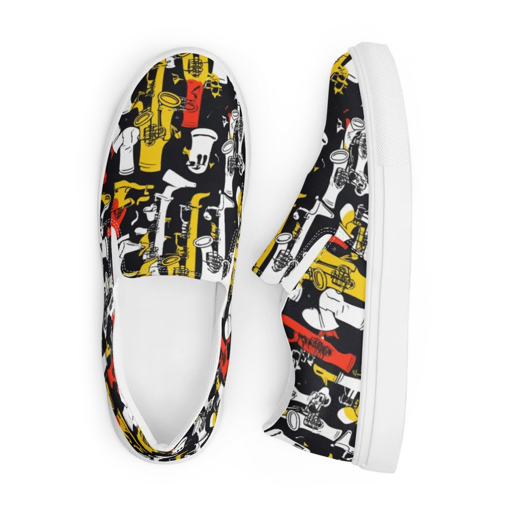 Brassline Riot on Men's Slip-On Canvas Shoes — Front